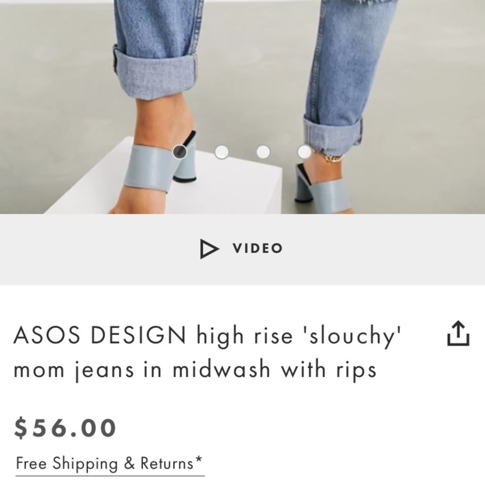 ASOS Ripped Mom Jean - Picture 2 of 3